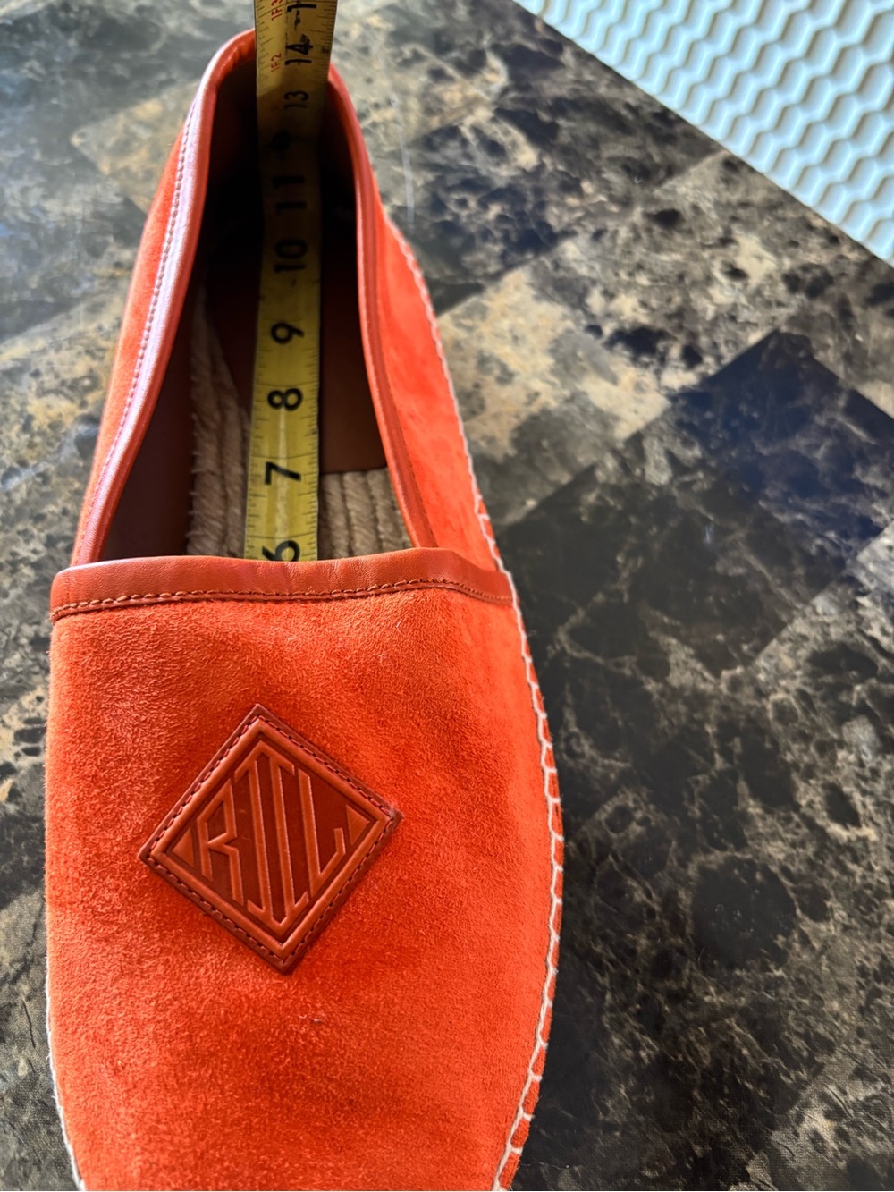 Men’s Ralph Lauren Purple Label Bow Detail Suede Espadrilles sz 11 (orange) - Picture 12 of 12